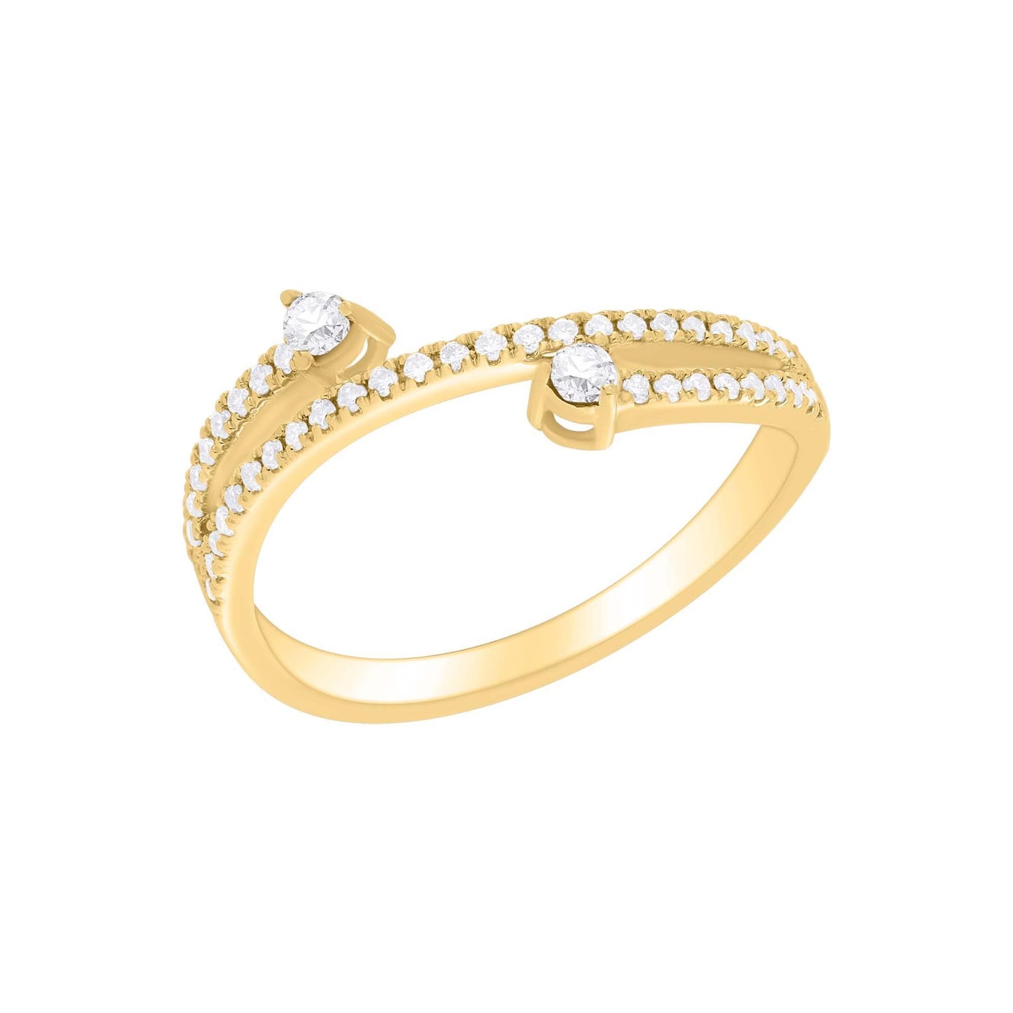 YOU AND ME Diamond Ring 14K Gold