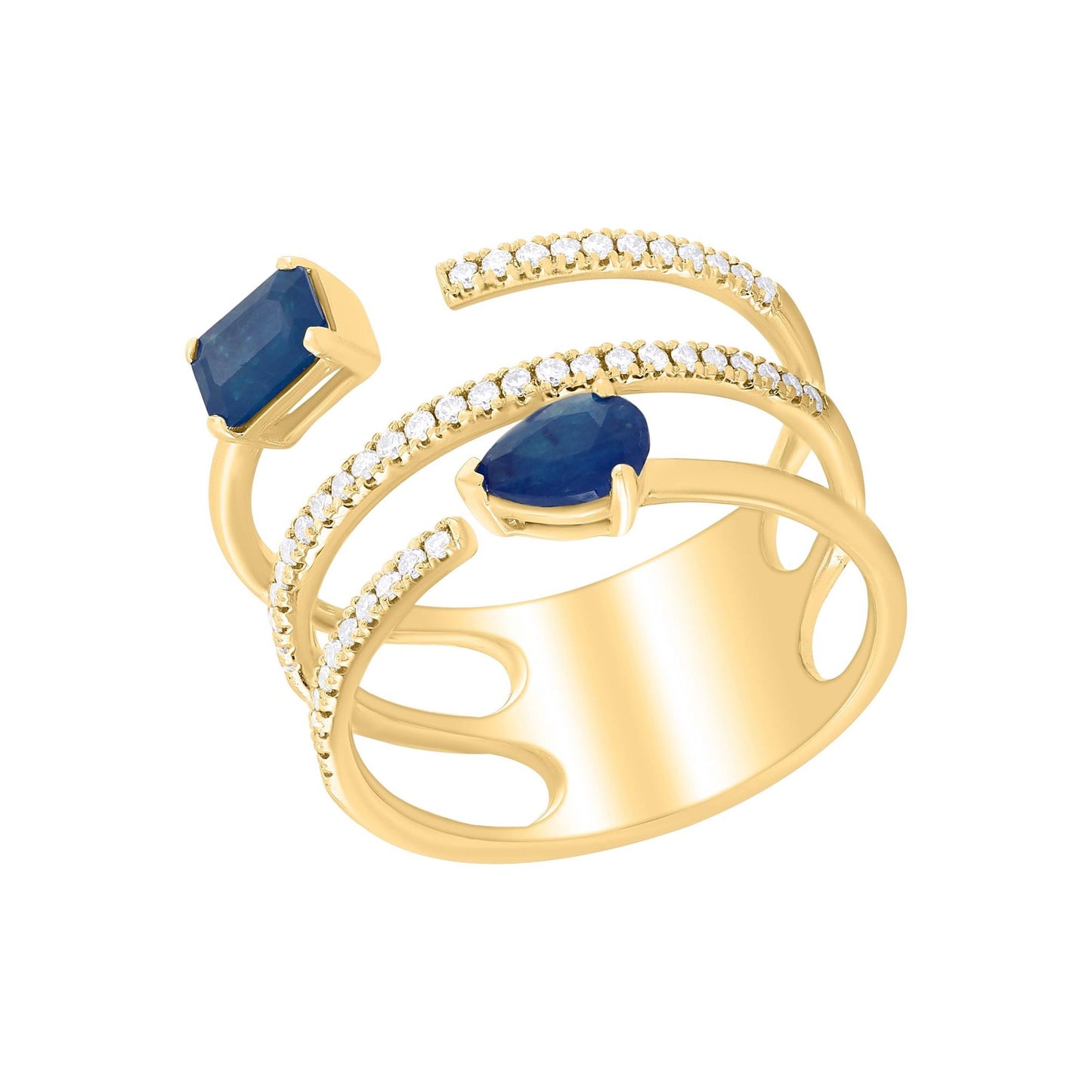 Diamond "You and Me" Ring in 14 Karat Gold