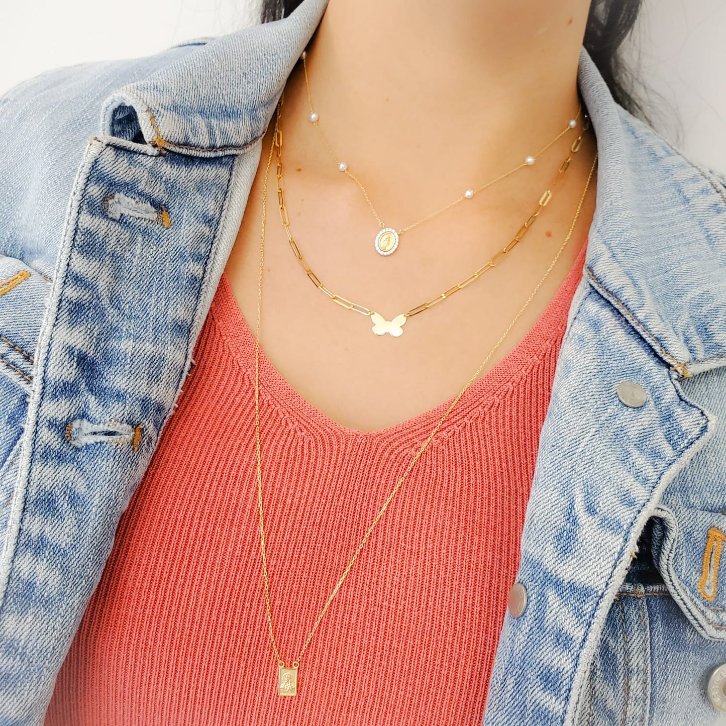Scapular And Four Way Medal Necklace