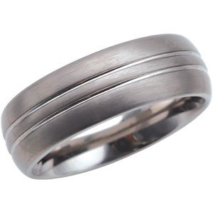 Men's Tungsten 8.3 mm Satin Grooved Band